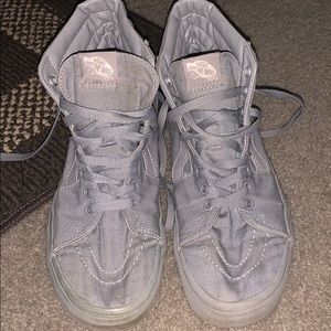 All grey hi-top vans